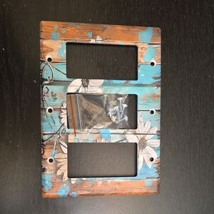 Floral Triple Light Switch Cover